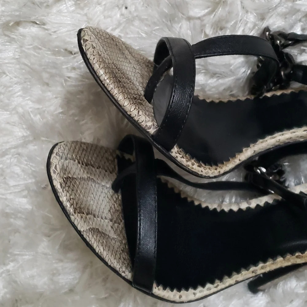 ALLSAINTs made in Italy leather heeled sandals size 6 - Picture 6 of 7